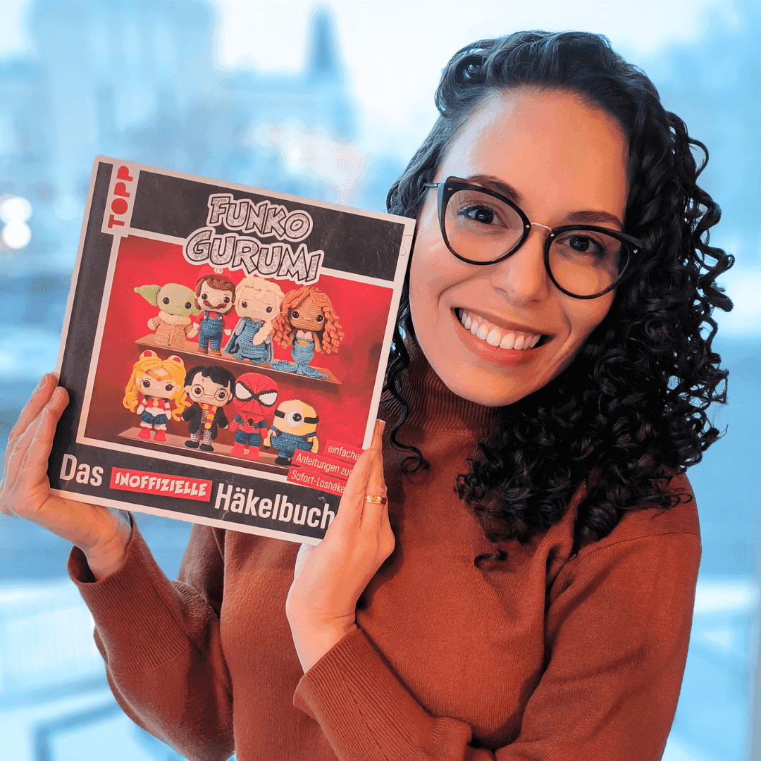 Bianca wqith her Funkogurumi book